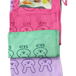 3 Adet Tavşan Desenli Mikrofiber Bez