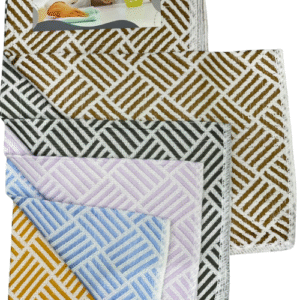 5 Adet Çizgi Desenli <br>Mikrofiber Bez