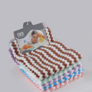 4 Adet Zigzag Çizgili <br>Mikrofiber Bez