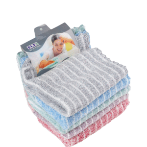 5 Adet Çizgi Desenli Havlu Formlu <br>Mikrofiber Bez